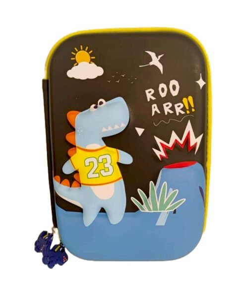 3D EVA Large Pencil Box Case (Dinosaur – Blue Black)