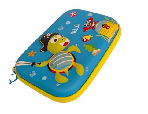 3D EVA Large Pencil Box Case (Sea Animal – Light Blue)