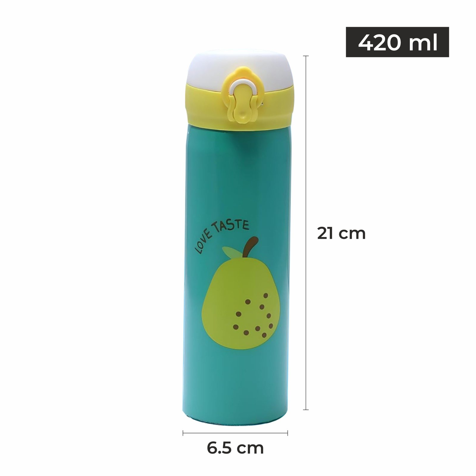 Stainless Steel Sipper Water Bottle, Leak Proof, 420 ml (Green)