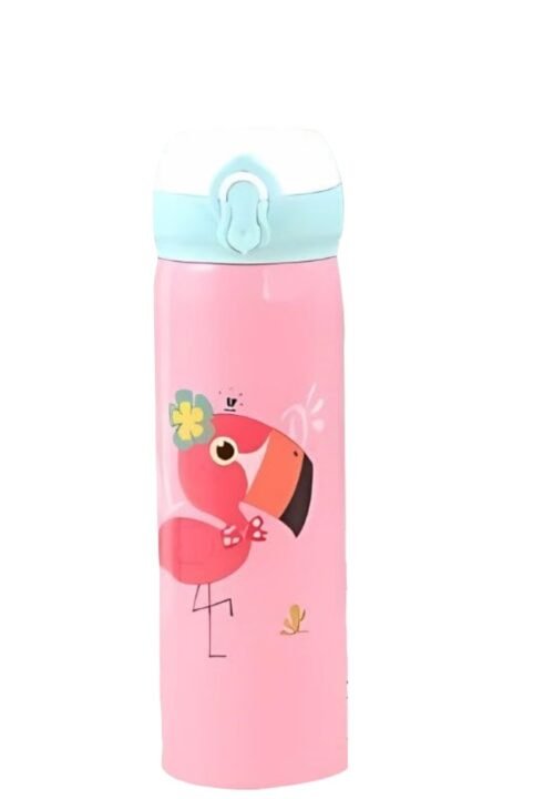 Stainless Steel Sipper Water Bottle, 420 ml for Kids Flamingo