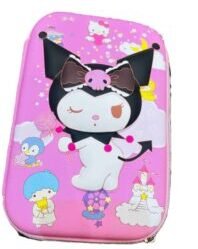 3D EVA Large Pencil Box Case (Kuromi, Pink)