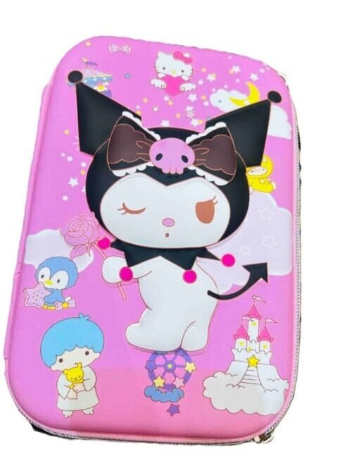 3D EVA Large Pencil Box Case (Kuromi, Pink)