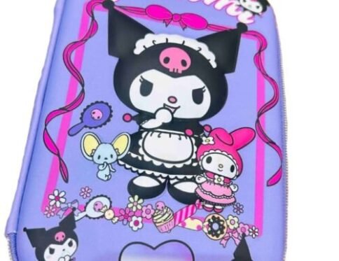 3D EVA Large Pencil Box Case (Kuromi, Purple)