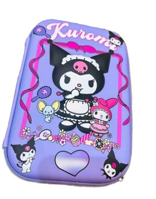 3D EVA Large Pencil Box Case (Kuromi, Purple)