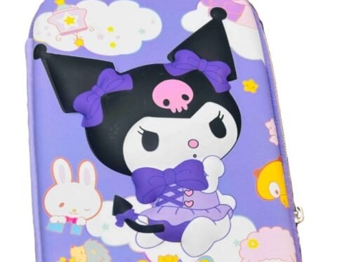 3D EVA Large Pencil Box Case (Kuromi, Purple Pink)