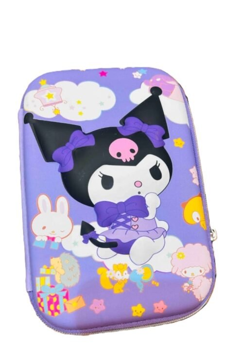 3D EVA Large Pencil Box Case (Kuromi, Purple Pink)