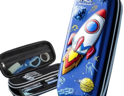 Double Chain 3D EVA Pencil Box Case (Space Astronaut – Blue)