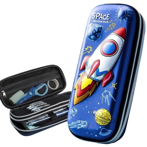 Double Chain 3D EVA Pencil Box Case (Space Astronaut – Blue)