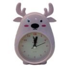 Penguin Kids Table Alarm Clock Round Shape for 5-16 Year Old Kids (Pink)