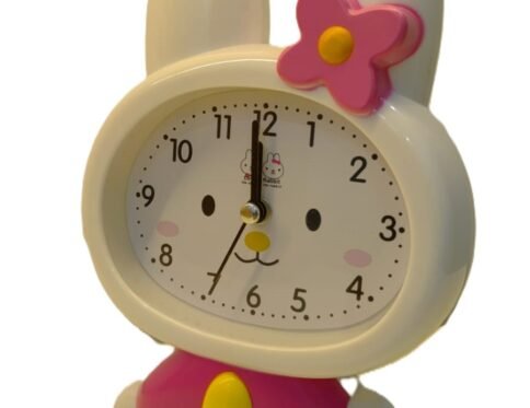 Hello Kitty Kids Table Alarm Clock for 5-16 Year Old Kids, Flower (White)