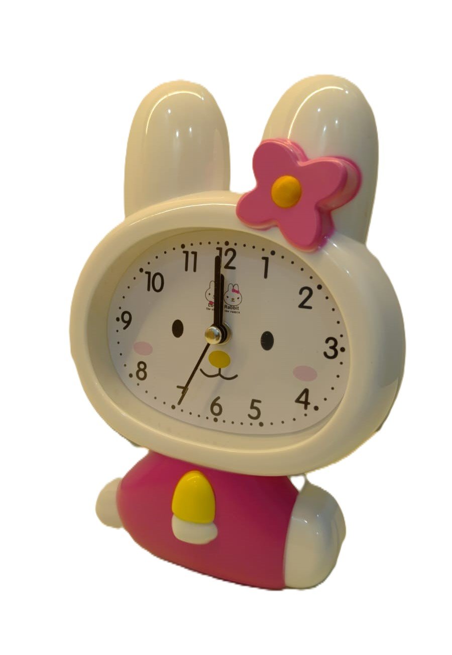 Hello Kitty Kids Table Alarm Clock for 5-16 Year Old Kids, Flower (White)