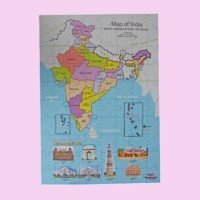 India Map Wooden Puzzle , 80 Pieces