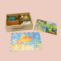 Wooden Jigsaw Puzzle, Set of 4